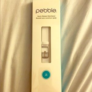 Pebble 14mm White Watch Band